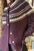 Ferguson Fair Isle Cardigan Fig
